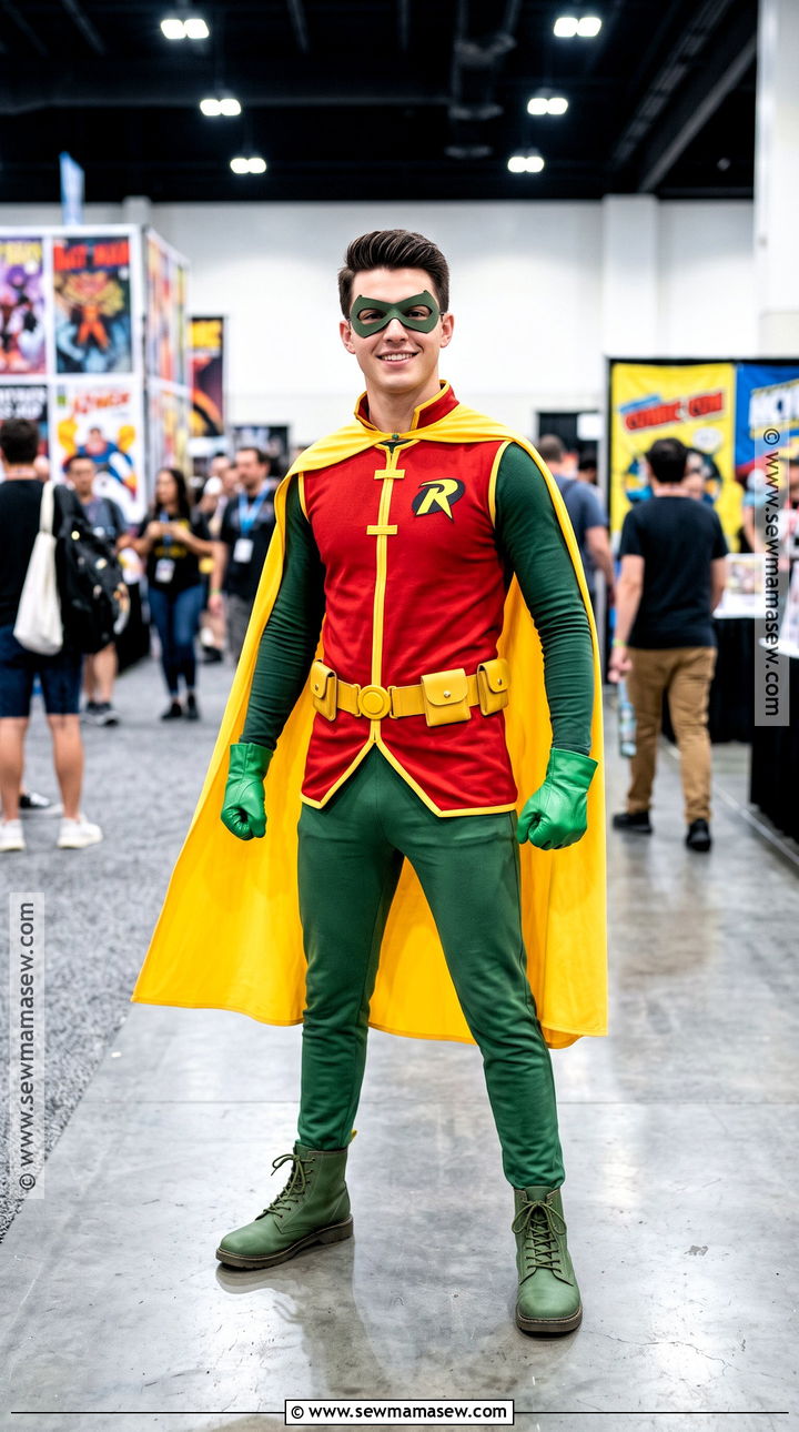Robin Costume With Yellow Cape - 30 dc characters costumes