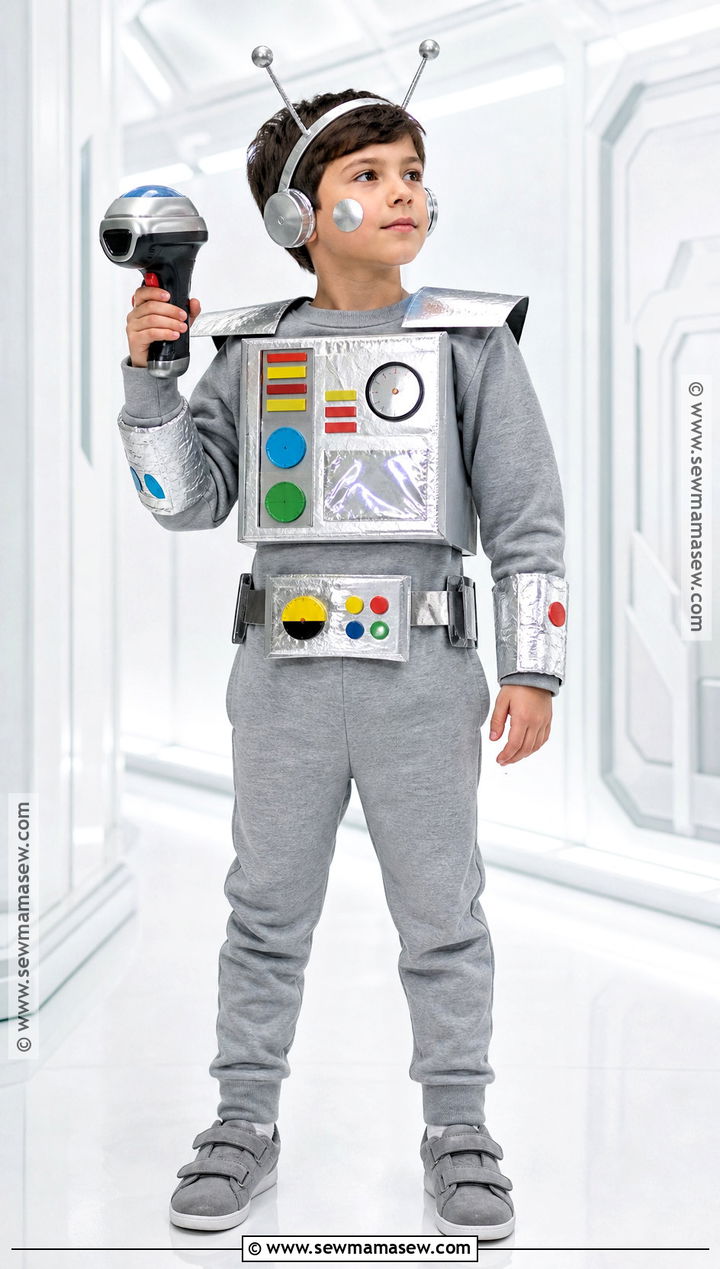 Robot Costume With Cardboard Panels - 30 last minute costume ideas for kids