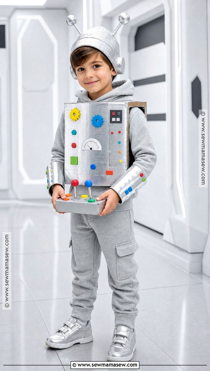 Robot Costume With Light Up Controls - 30 halloween costumes kids for boys