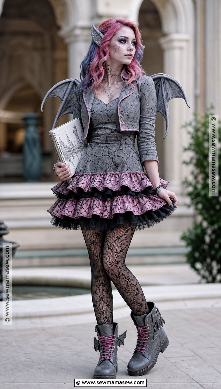 Rochelle Goyle Cosplay With Stone Print Dress - 45 monster high cosplay ideas