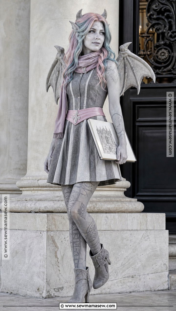 Rochelle Goyle Costume With Gray Stone Dress - 40 monster high costumes