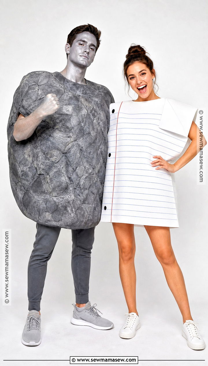 Rock And Paper Couple Costume - 35 funny halloween costumes for couples