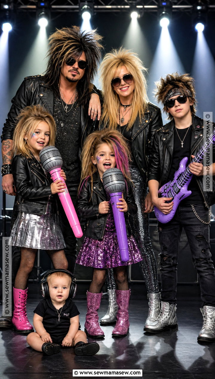 Rock Band Family Costume - 45 family costume ideas