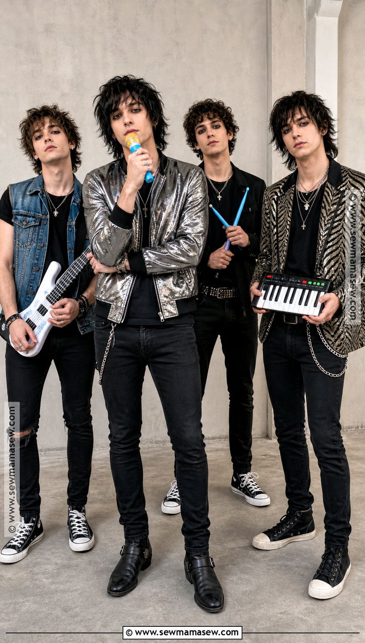 Rock Band Group Costume - 45 4 people halloween costumes