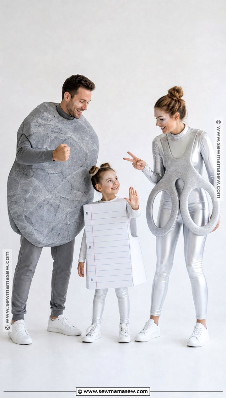 Rock Paper Scissors Costume - 30 3 Family Halloween Costumes