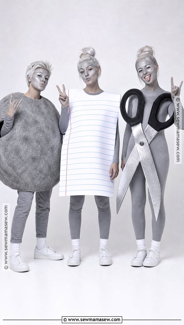 Rock Paper Scissors Costume - 35 3 People Costume Ideas