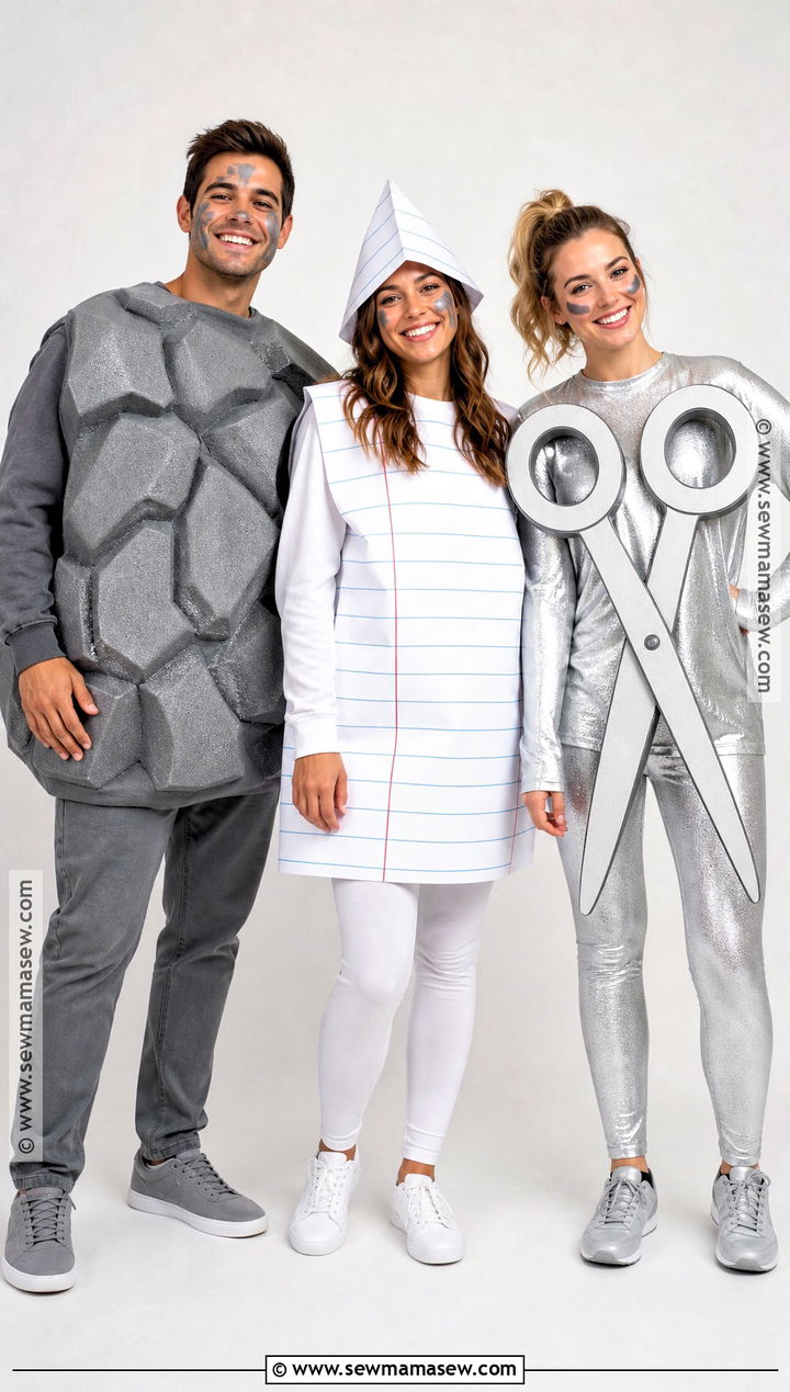 Rock Paper Scissors Group Costume - 30 Group Dress Up Ideas