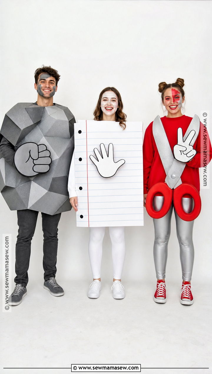 Rock Paper Scissors Group Costume - 35 creative costumes
