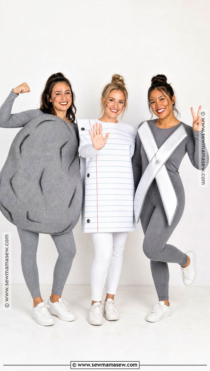 Rock Paper Scissors Group Costume - 35 funny halloween costume ideas