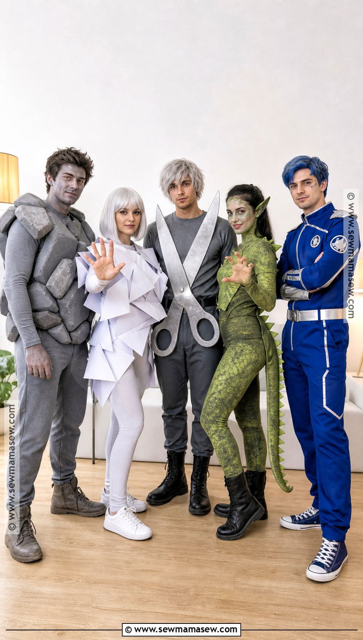 Rock Paper Scissors Lizard Spock Costume - 35 group of 5 halloween costumes