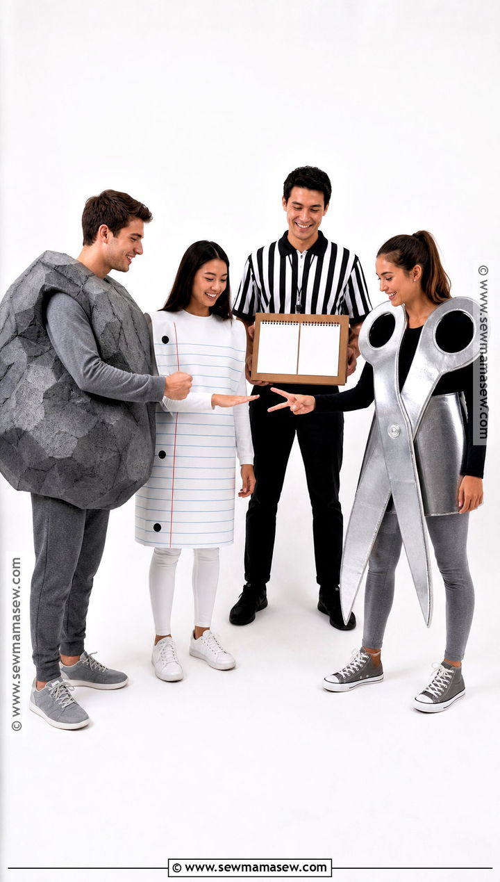 Rock Paper Scissors Shoot Costume - 30 costume ideas for 4 for friends