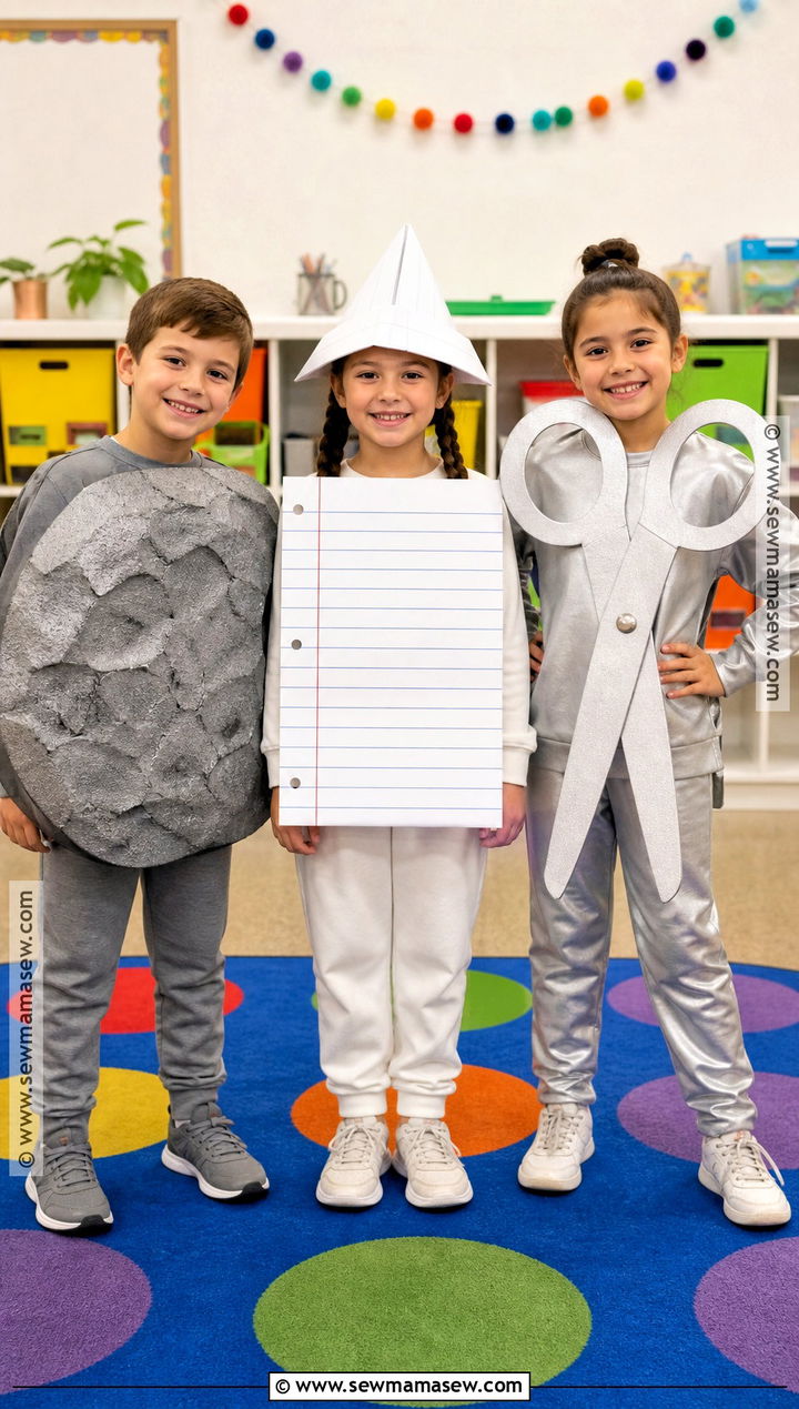 Rock Paper Scissors Sibling Costume - 35 sibling costume ideas