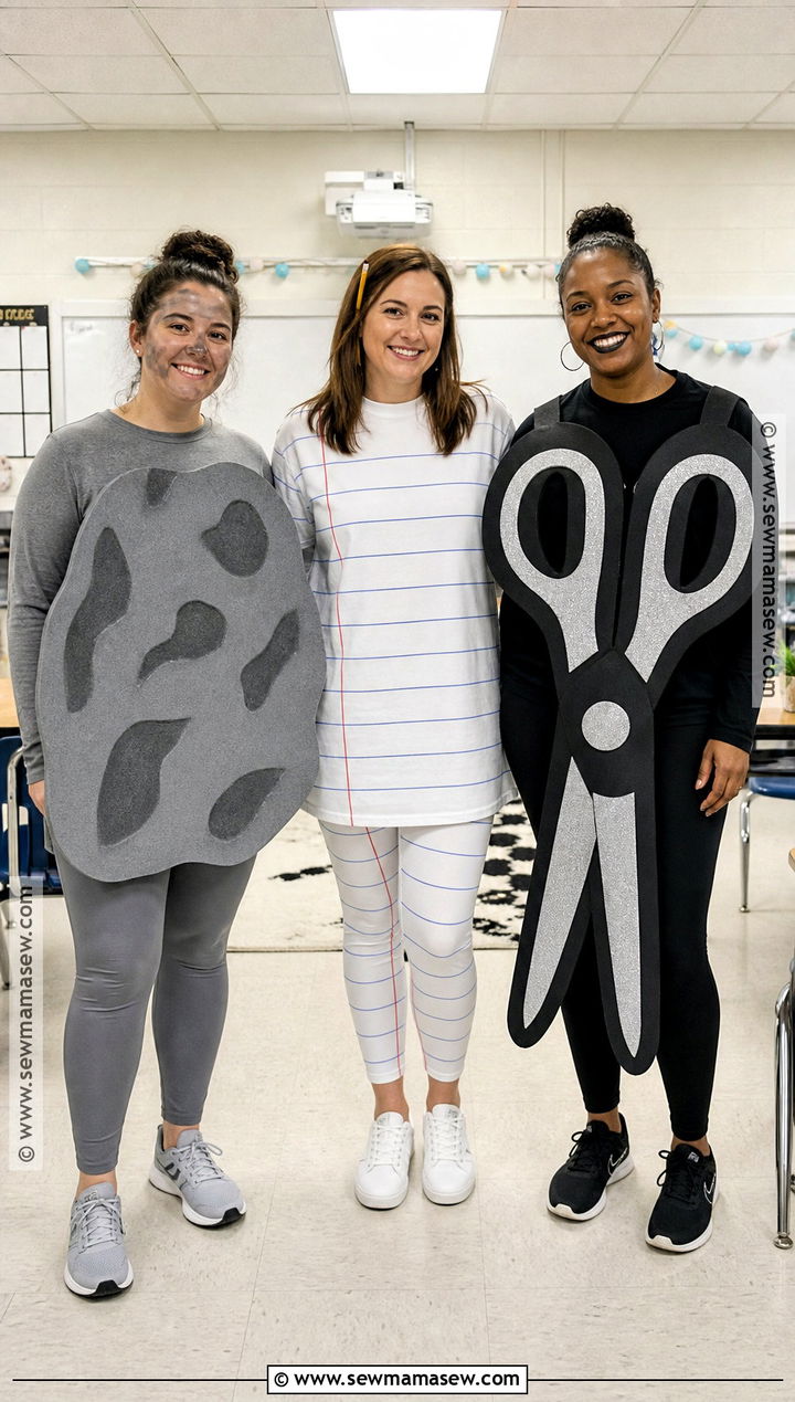 Rock Paper Scissors Staff Costume - 30 School Staff Halloween Costume Ideas