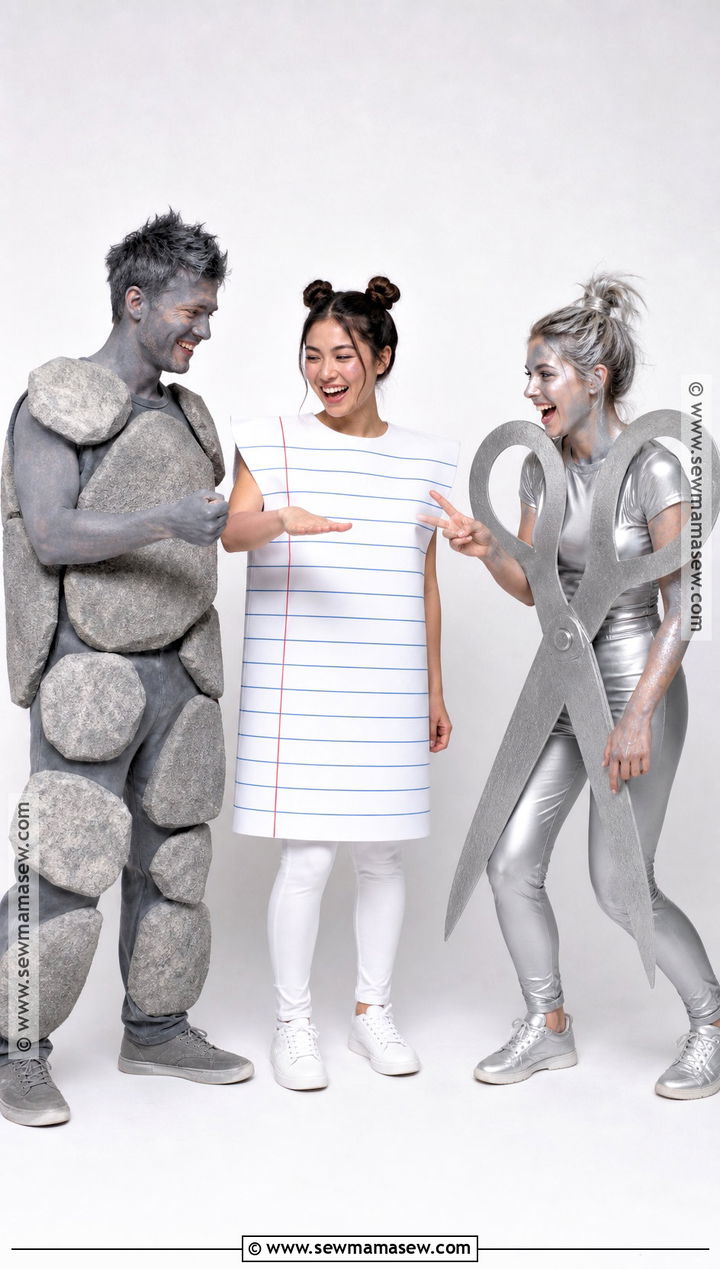 Rock Paper Scissors Trio Costume - 30 costume ideas for 3 for friends