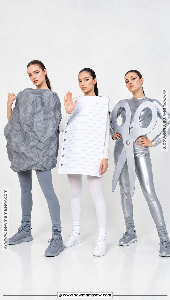 Rock Paper Scissors Trio Costume - 45 3 person halloween costume ideas
