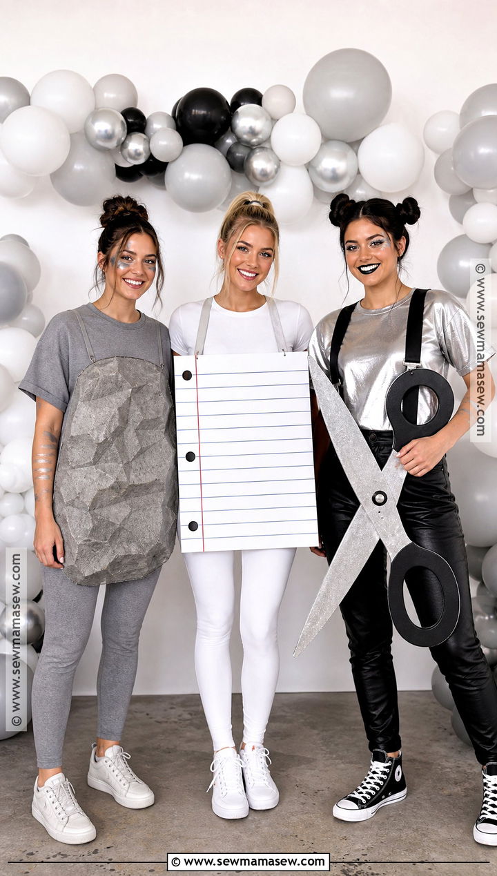 Rock Paper Scissors Trio Costume - 30 trio dress up ideas