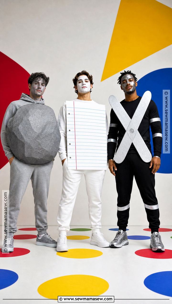 Rock Paper Scissors Trio Costume - 30 Trio Halloween Costumes for Men