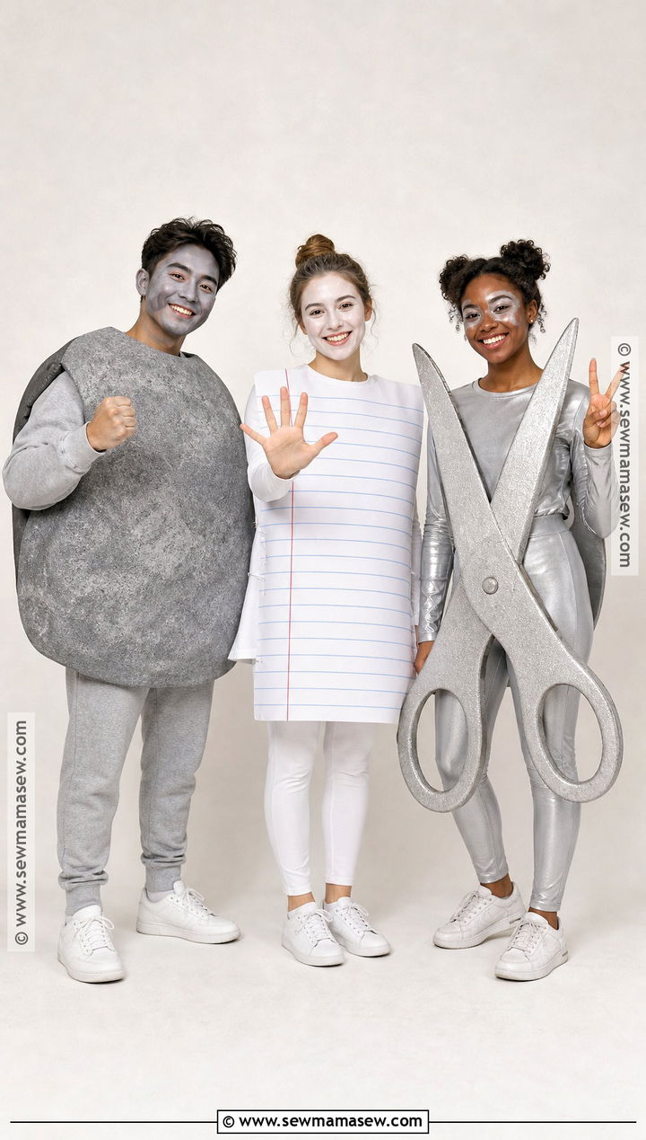 Rock Paper Scissors Trio Costume - 30 3 people costumes
