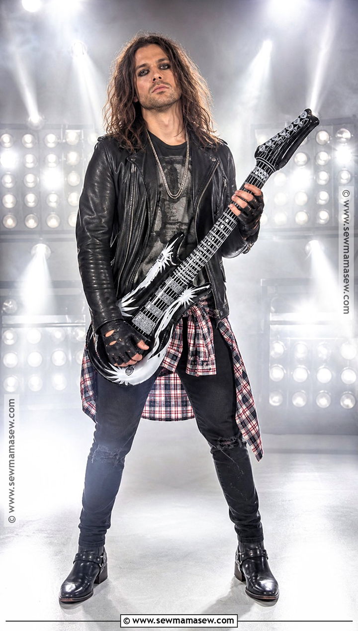 Rock Star Costume With Leather Jacket - 35 simple halloween costumes for men