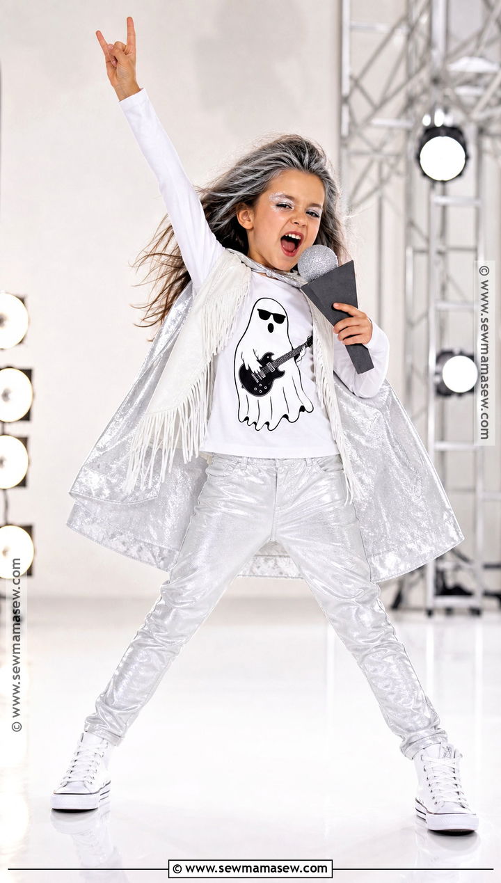 Rock Star Ghost Costume - 30 kids ghost costume ideas