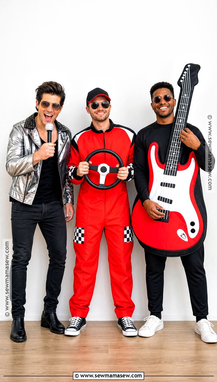 Rock Star Race Car And Guitar Costume - 50 rhyme without reason costume ideas