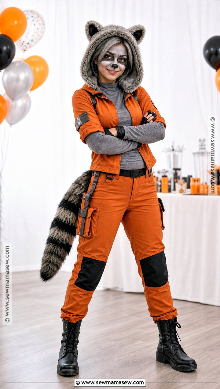 Rocket Raccoon Costume With Orange Jumpsuit - 30 avengers costumes