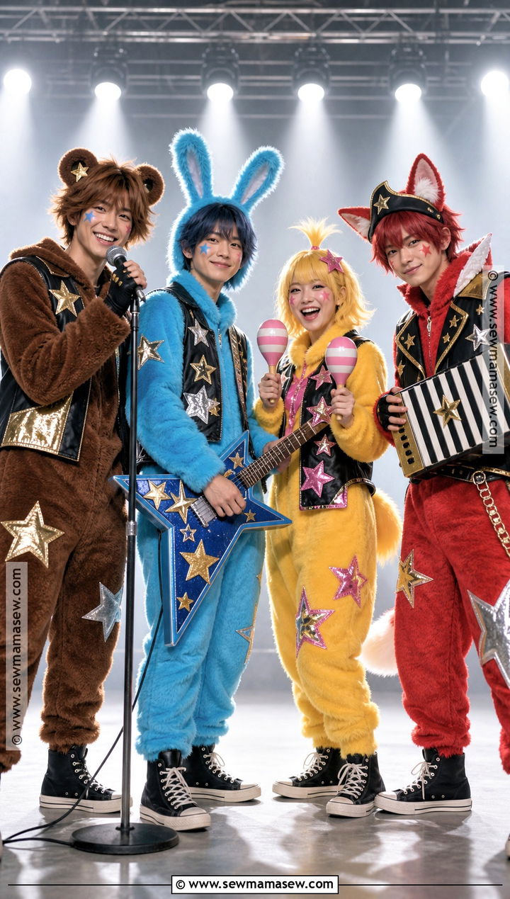 Rockstar Animatronic FNAF Group Costume - 30 fnaf group costume ideas