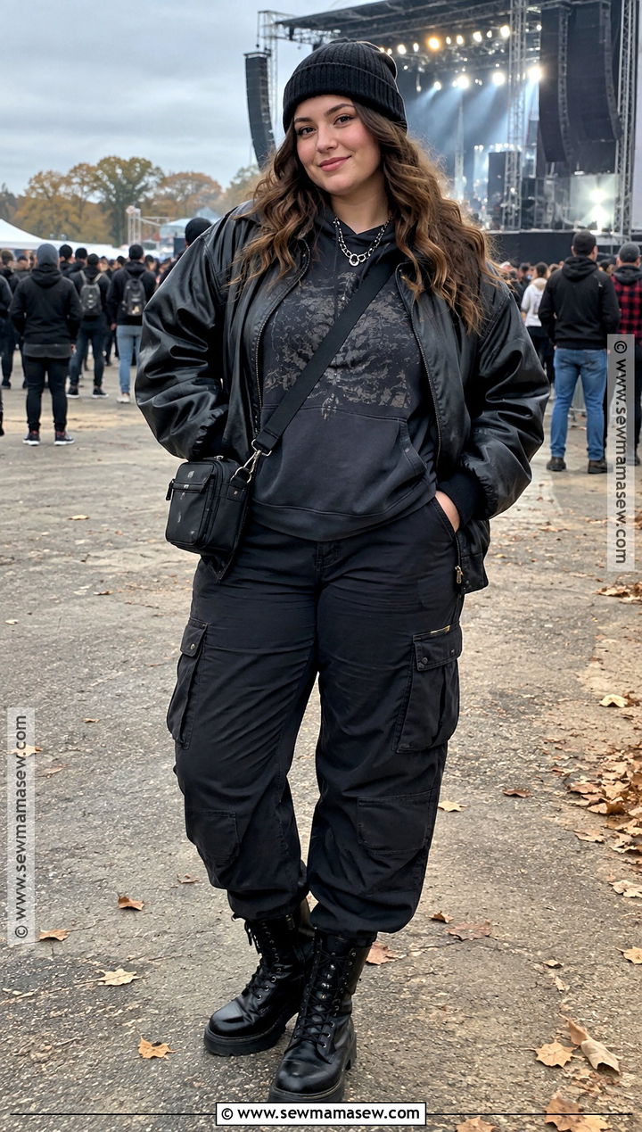 Rockstar Girlfriend Hoodie and Leather Jacket Outfit - 15 Rockstar Girlfriend Fall Outfit Ideas