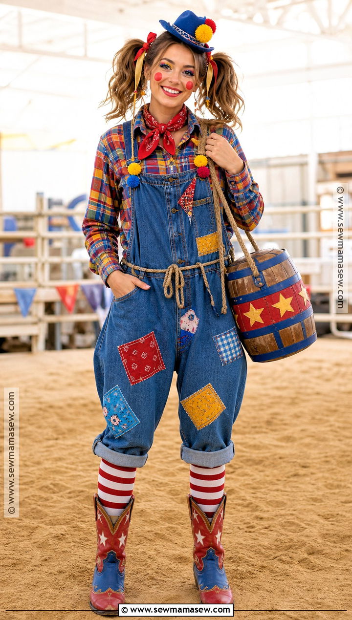 Rodeo Clown Cowgirl Costume - 50 cowgirl costume ideas