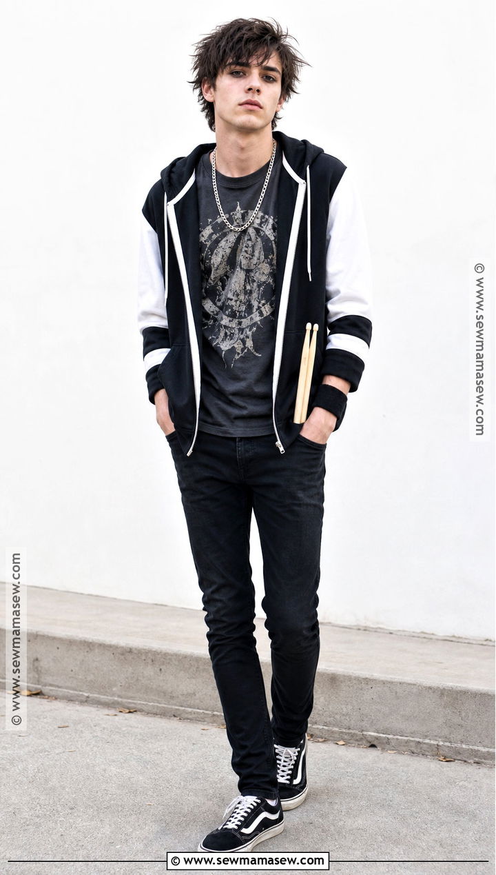 Rodrick Heffley Black And White Hoodie Costume - 35 rodrick heffley costume ideas