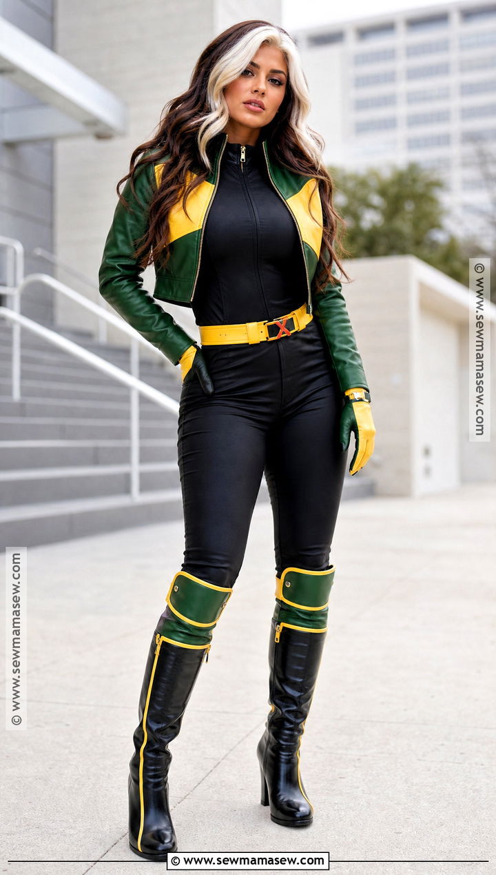 Rogue Costume With Green Jacket - 35 Super Hero Costumes for Women