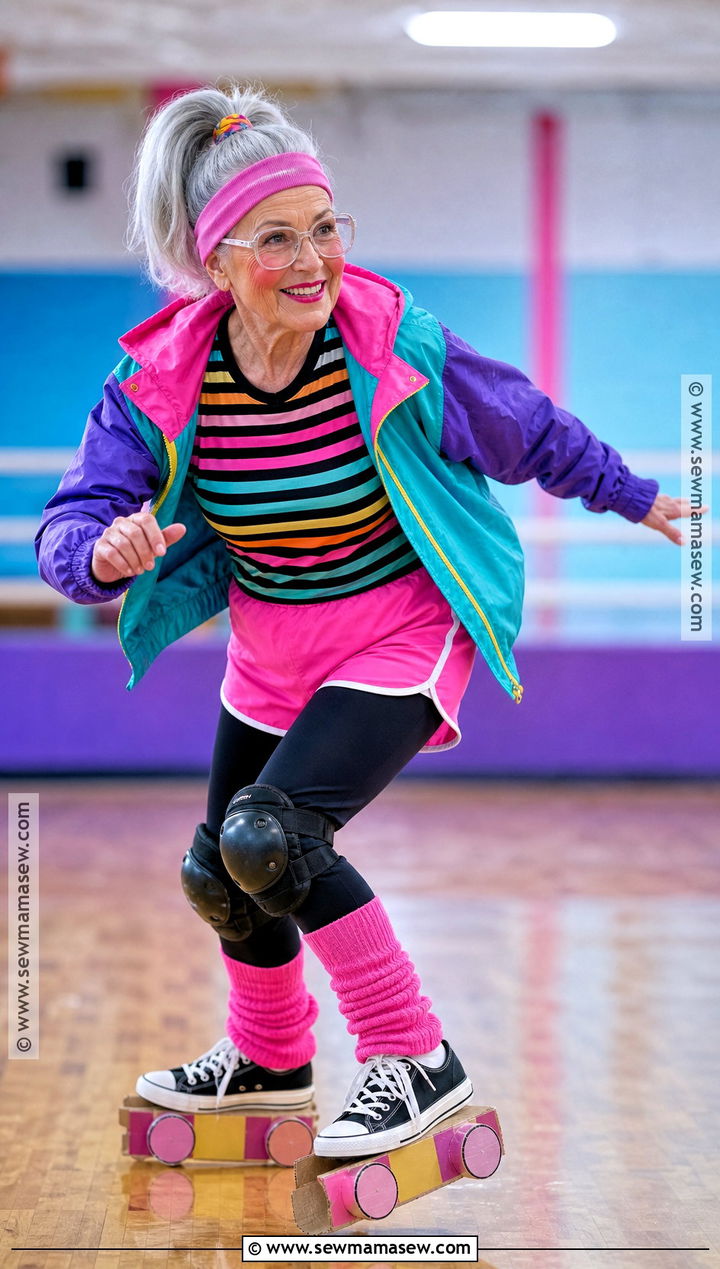 Roller Skating Grandma Costume - 40 grandma costume ideas