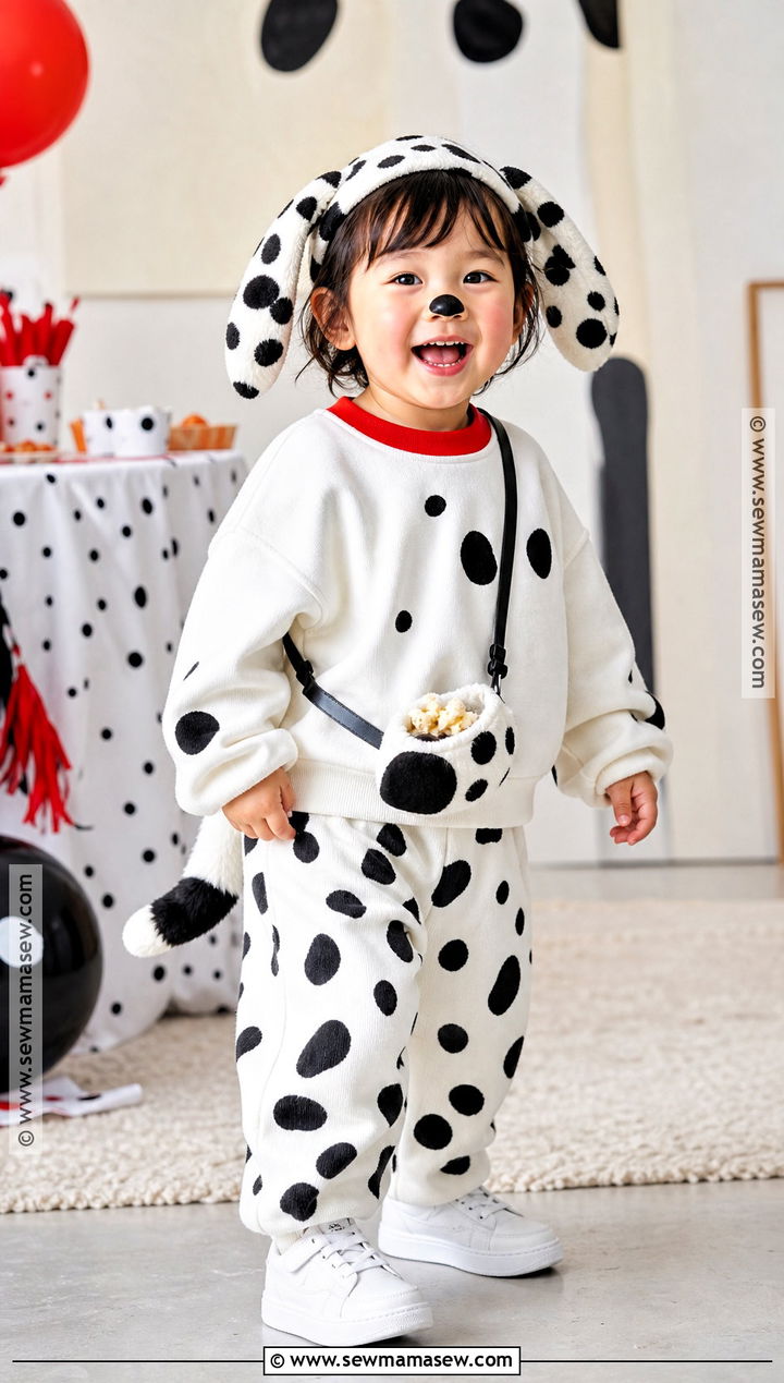 Rolly Dalmatian Costume With Snack Bag - 40 101 dalmations costume ideas