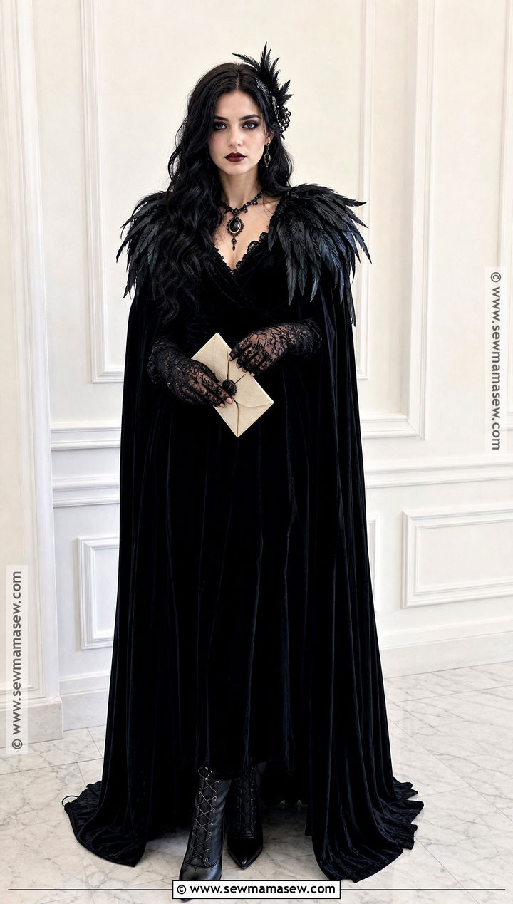 Romantic Goth Raven Costume - 35 alt halloween costume ideas