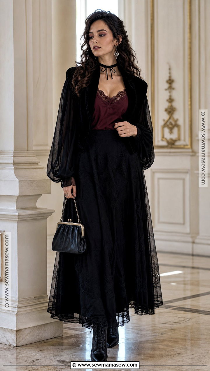 Romantic Lace Vampire Aesthetic Outfit - 30 vampire aesthetic outfit ideas for women