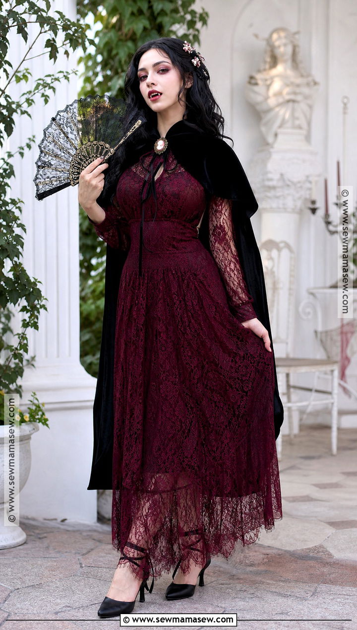 Romantic Vampire Costume With Lace Dress - 30 vampire costume inspo ideas for women