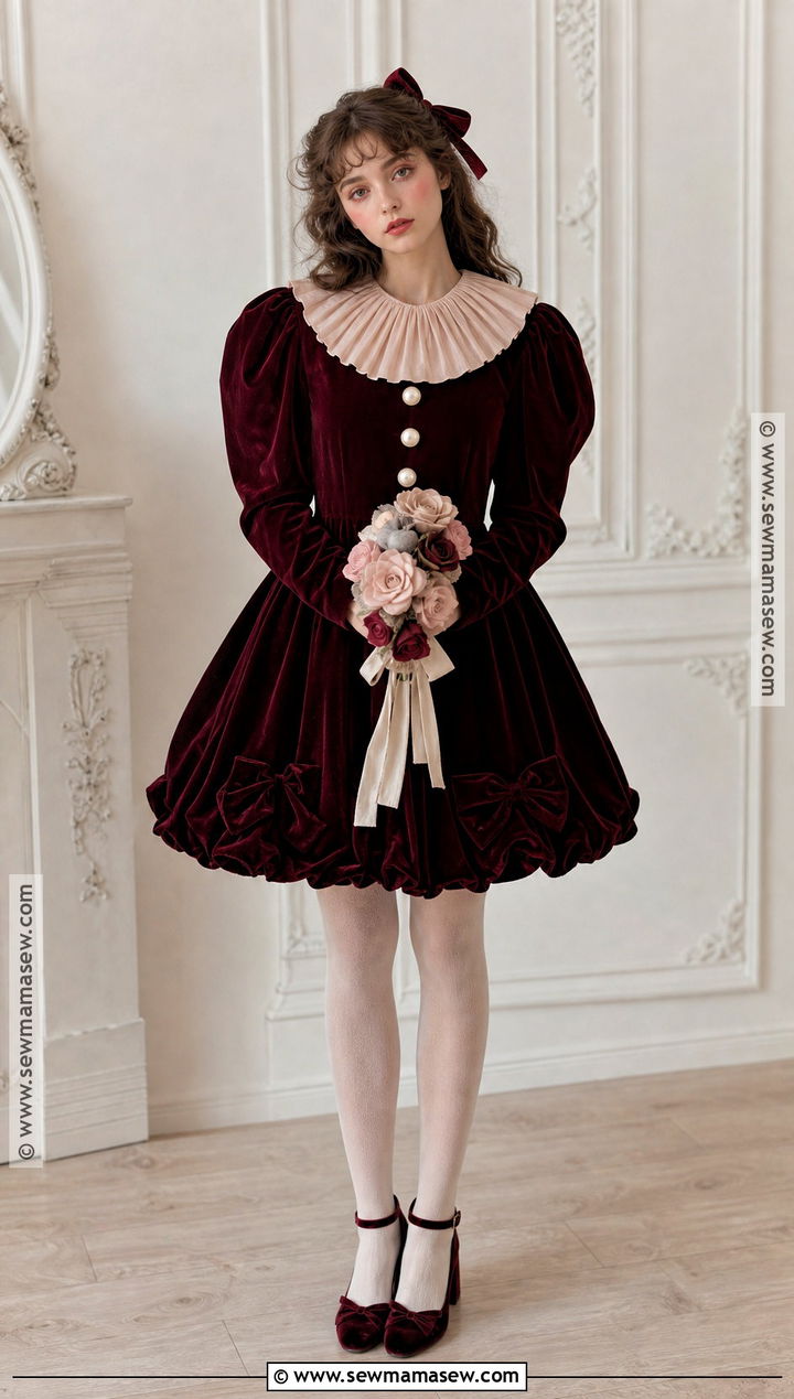 Romantic Velvet Clown Costume - 30 Clown Costume Aesthetic Ideas