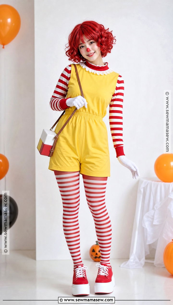 Ronald McDonald Romper Costume - 30 Ronald Mcdonald Costume Ideas for Women