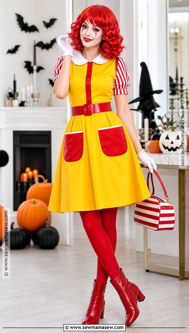 Ronald McDonald Yellow Dress Costume - 30 Ronald Mcdonald Costume Ideas for Women