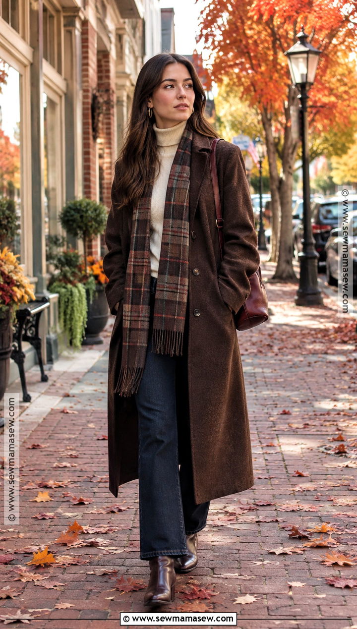 Rory Gilmore Brown Coat And Turtleneck Outfit - 15 autumn outfits rory gilmore