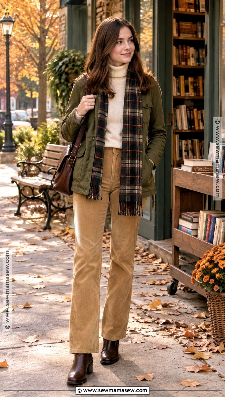 Rory Gilmore Turtleneck And Corduroy Pants Outfit - 20 Gilmore Girls Fall Outfits