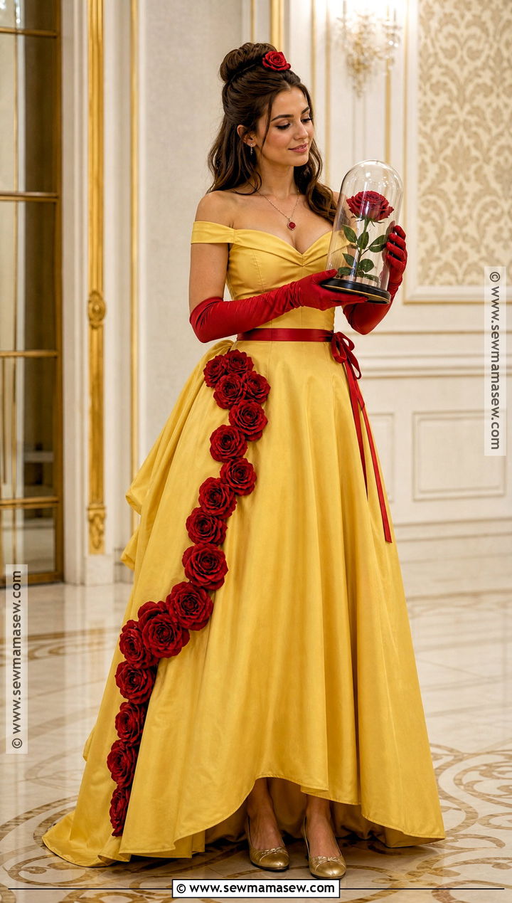 Rose Covered Belle Costume - 50 belle costume ideas