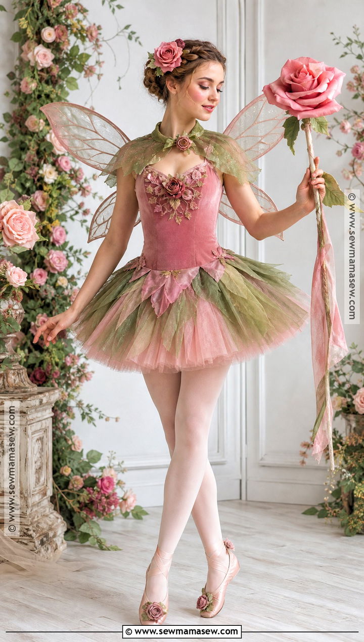 Rose Fairy Ballerina Costume - 30 ballet halloween costumes