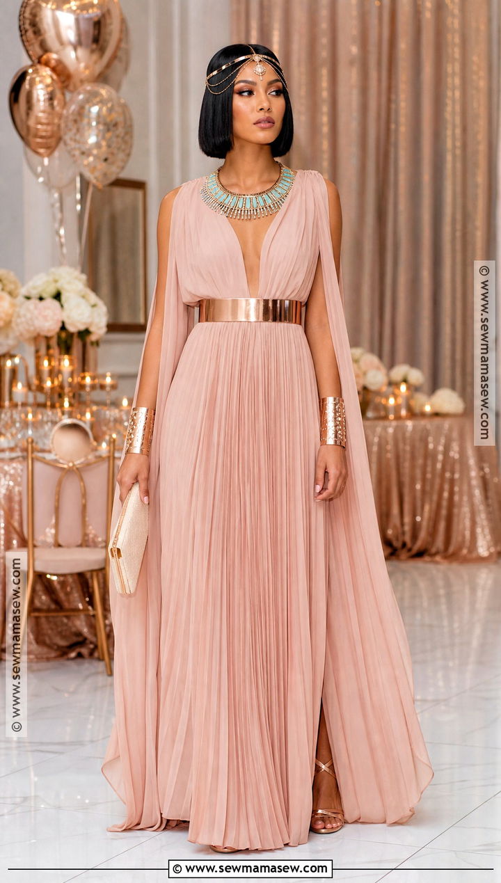 Rose Gold Cleopatra Outfit - 30 Cleopatra Halloween Outfit Ideas