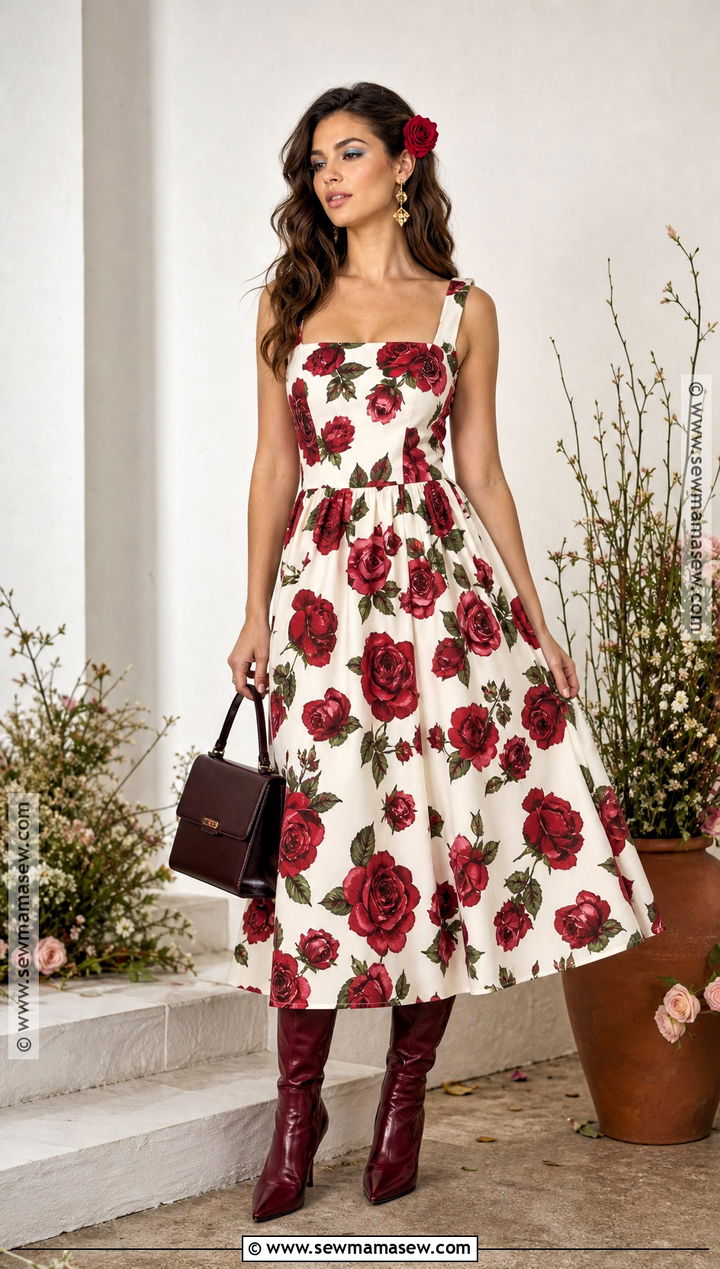 Rose Print Love Witch Outfit - 30 love witch outfit ideas