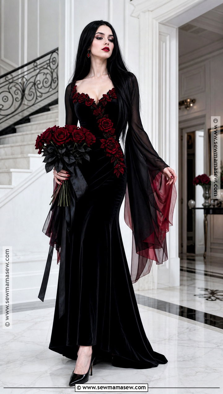 Rose Theme Morticia Addams Costume - 45 morticia addams costume ideas