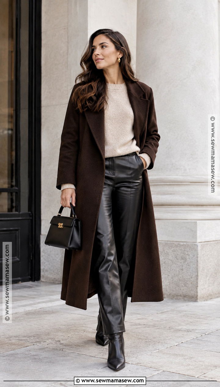 Rosie Huntington Whiteley Leather Pants Outfit - 15 Rosie Huntington Whiteley Autumn Style Ideas