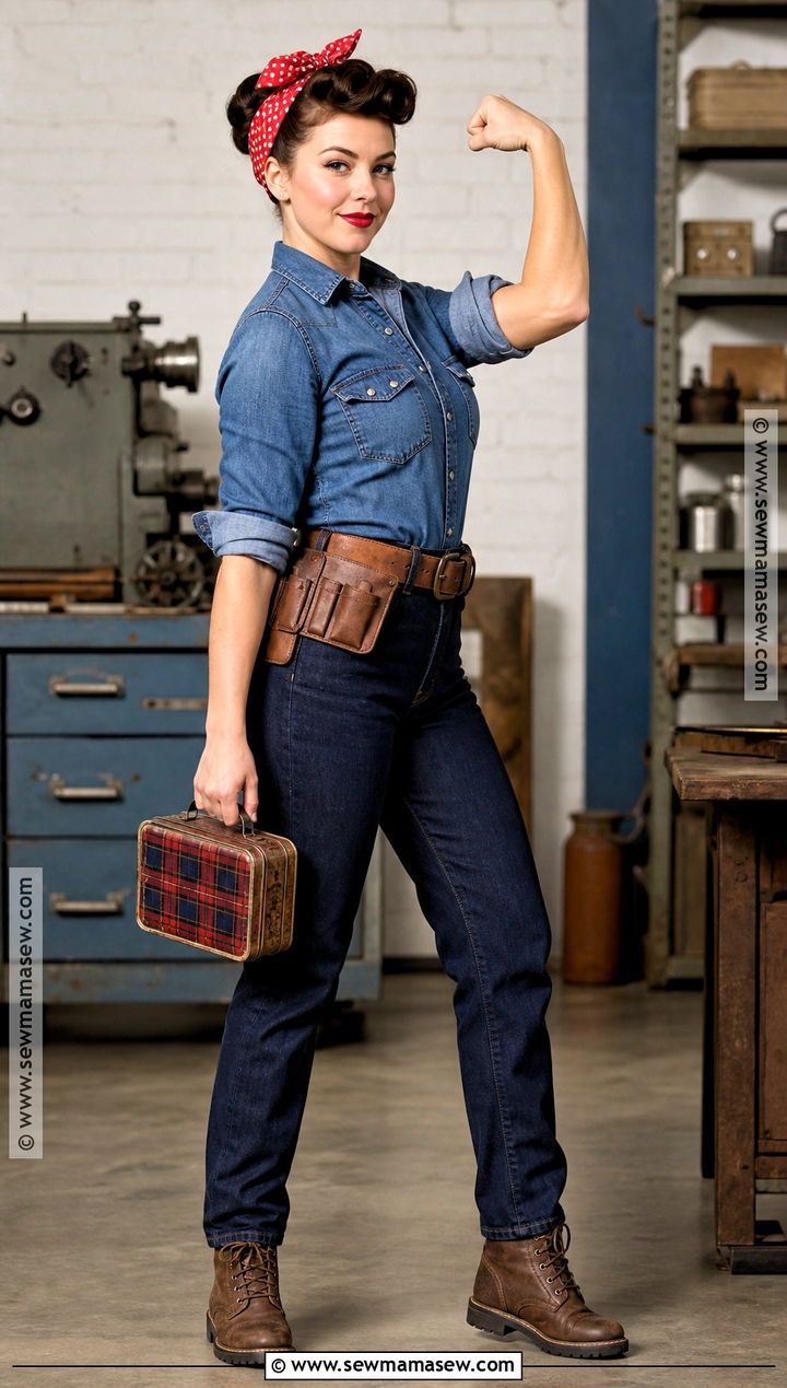 Rosie The Riveter Costume - 35 womens halloween costume ideas