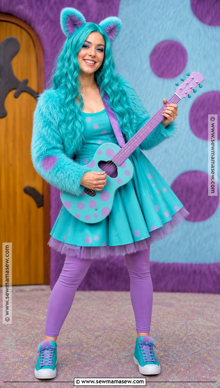Rosita Costume With Turquoise Dress - 30 Sesame Street Halloween Costumes
