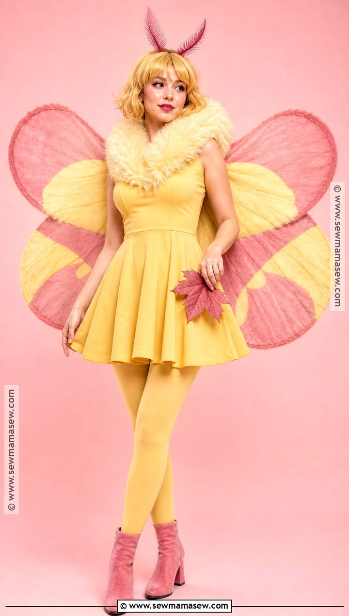 Rosy Maple Moth Cosplay With Pink Wings - 30 Moth Cosplay Ideas